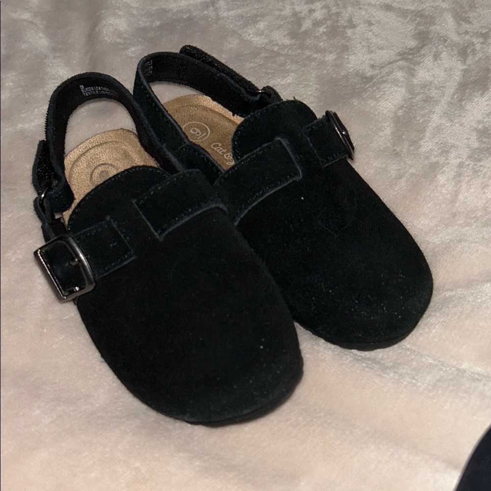 Kids Black Suede Shoes